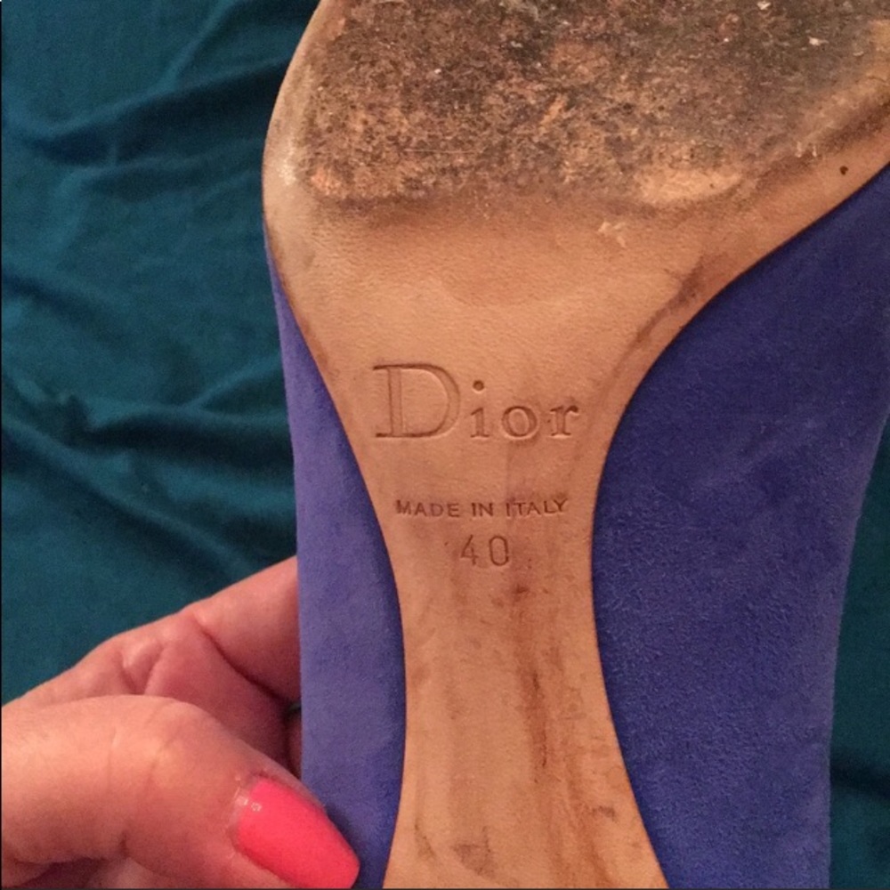 Dior Blue suede shoes in mint condition - Picture 2 of 2